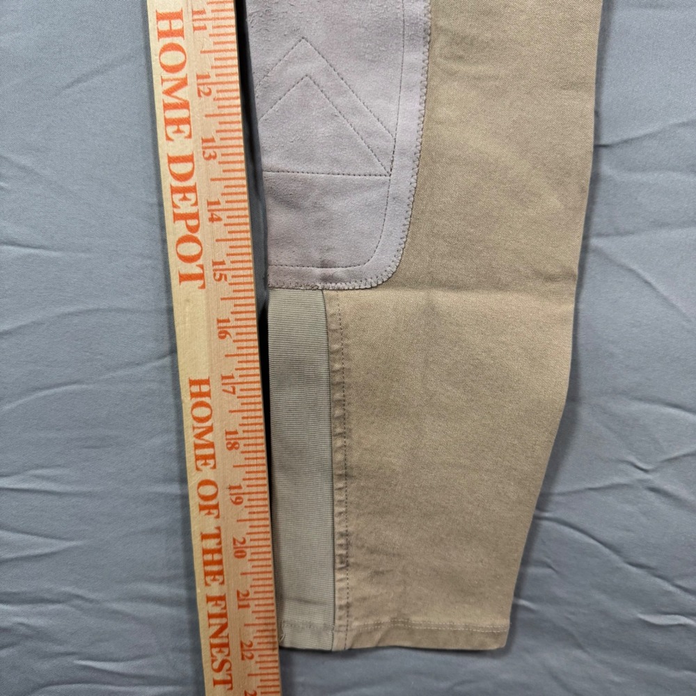 Ariat Heritage Equestrian Riding Breeches Knee Patch Pants Tan Youth Sz 12 - Picture 7 of 8